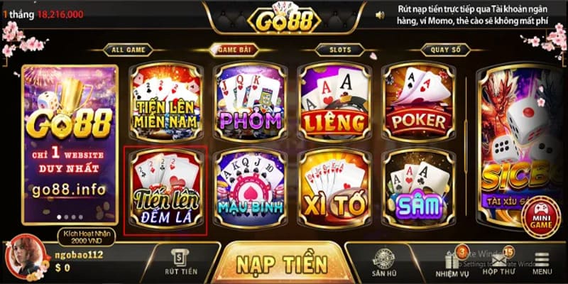 Trải nghiệm đỉnh cao với hàng loạt game bài Go88